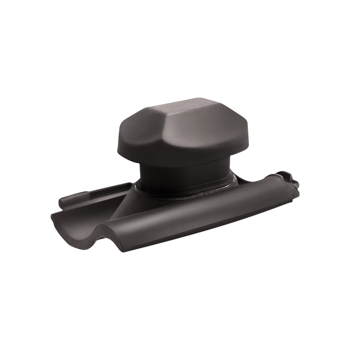 Черепица с сант вент выходом, TG10, Алмазно-черный, ABC