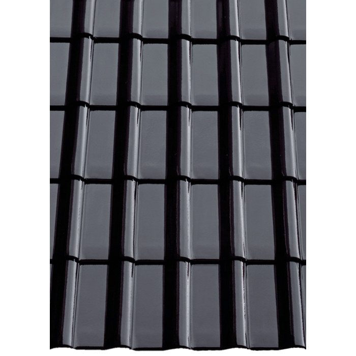 Керамическая черепица ABC Modena 11, Алмазно-черный (ангоб)