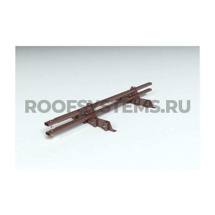 Комплект снегозадержания Prestige ZN 1,5м., Master для фальцевой кровли, (состав: 4 опоры, 16 зажимов, 2 трубы, комплект крепления), коричневый шоколад, Roofsystems