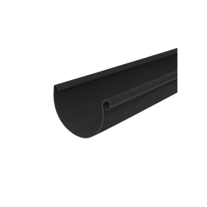 Желоб водосточный, пвх, L-3 м, d-75 мм, черный, BRYZA