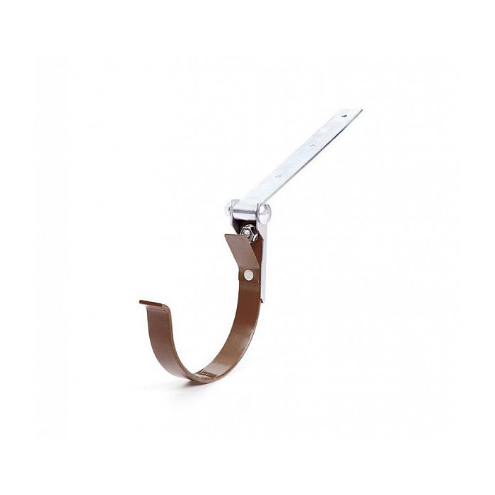 Держатель желоба регулируемый, d-75 мм, коричневый, BRYZA